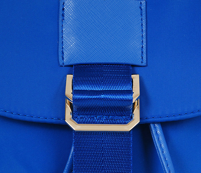 2014 Prada nylon drawstring backpack bag BZ1562 blue
